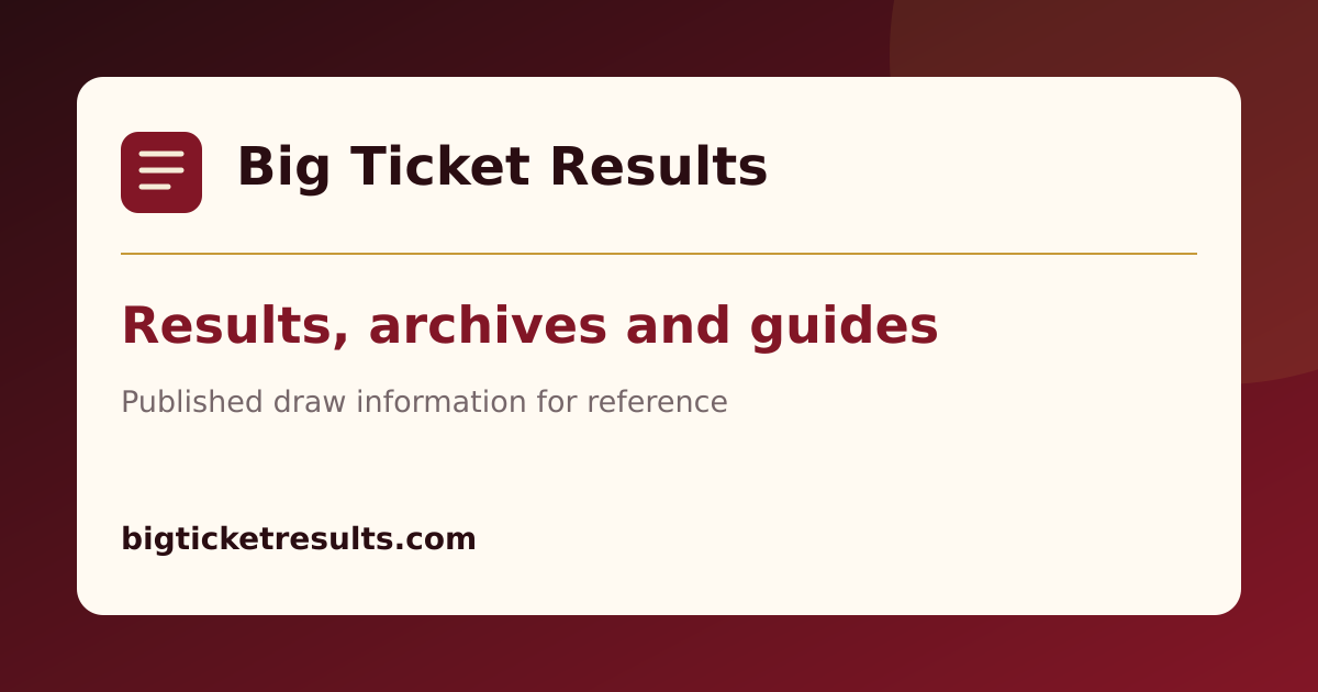 Guide to Entering the Big Ticket Draw & How Do You Purchase a Ticket?