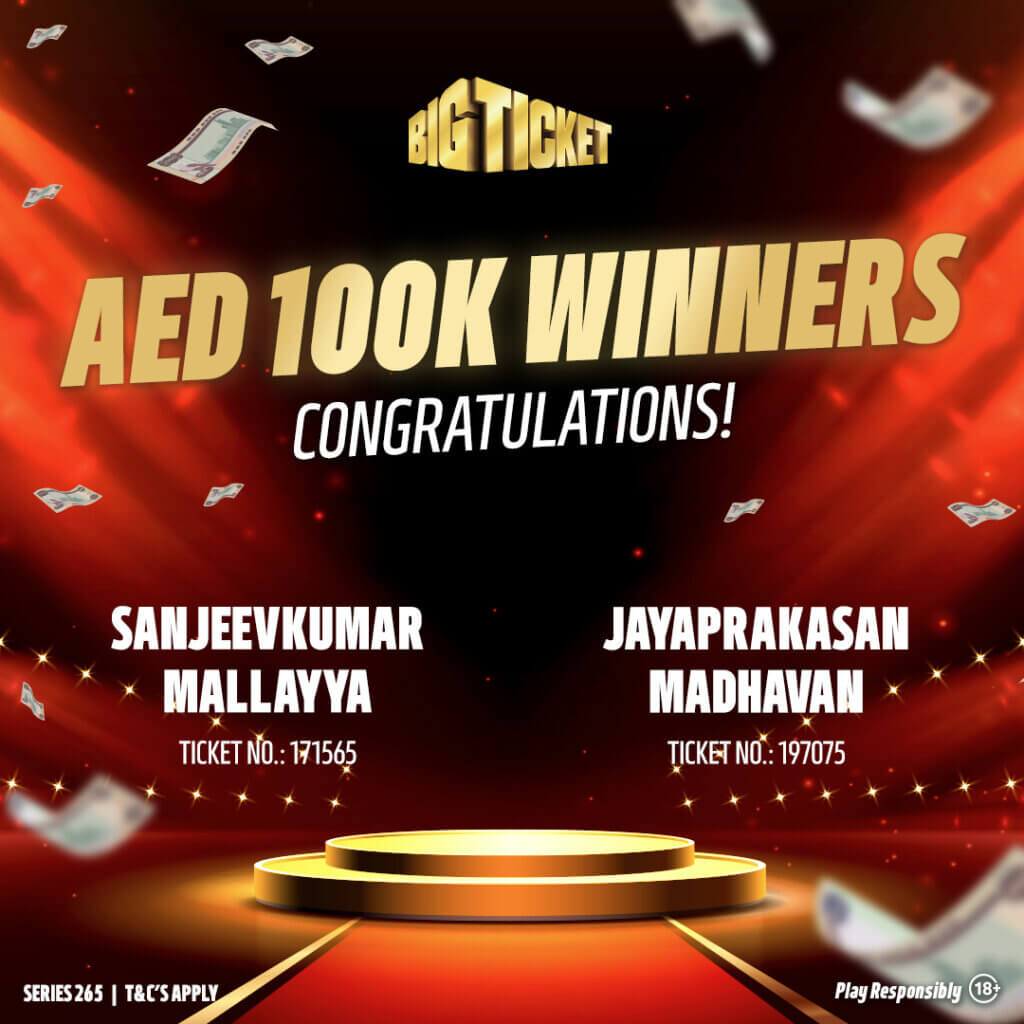 Big Ticket Series Grand Prize Winners 2